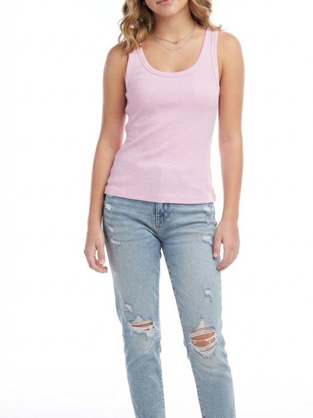 No Boundaries Scoop Neck Tank Top Juniors Large L 11-13